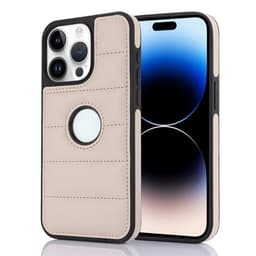 Takakuori iPhone 14 Pro:lle - Musta/Aprikoosi