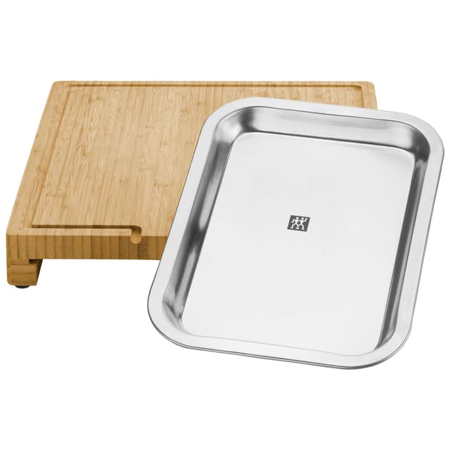 BBQ skärbräda med bricka 39x30