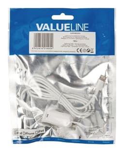 Valueline Autolaturi 2.1 A Apple Lightning Valkoinen