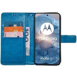 Lompakkokotelo 3-kortti Motorola Moto G24 - Vaaleansininen