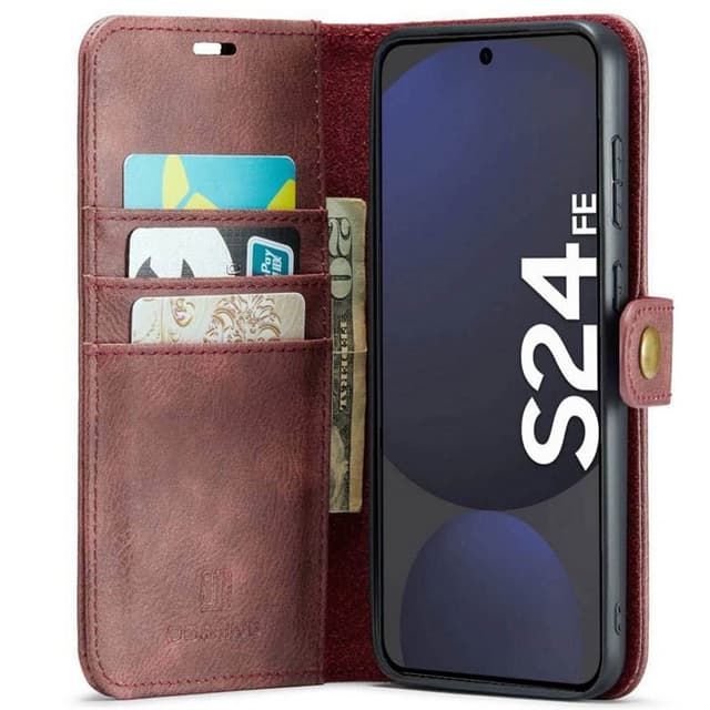 Wallet DG-Ming 2i1 Samsung Galaxy S24 FE - Rød