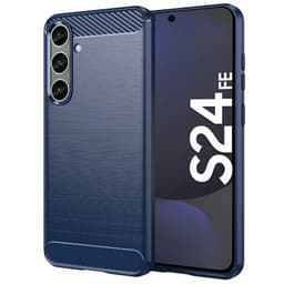 Borstat silikon skal Samsung Galaxy S24 FE - Blå