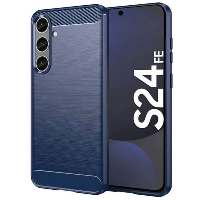 Borstat silikon skal Samsung Galaxy S24 FE - Blå