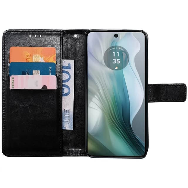 Plånboksfodral 3-kort Motorola Moto E14 - Svart