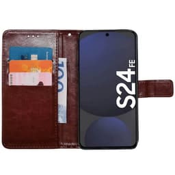 Wallet cover 3-kort Samsung Galaxy S24 FE - Brun