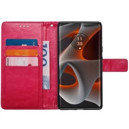 Wallet cover 3-kort Motorola Edge 50 Neo - Lyserød