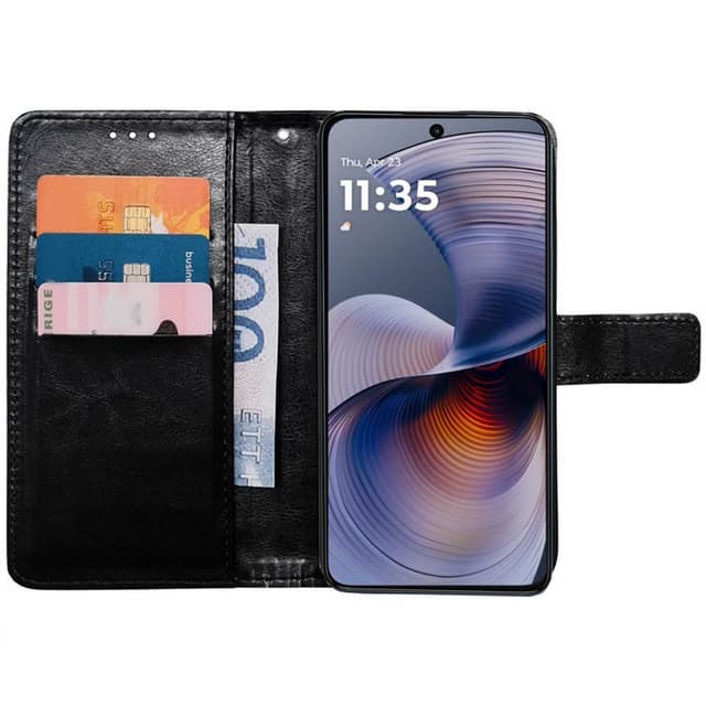 Lommebokdeksel 3-kort Motorola G55 - Svart