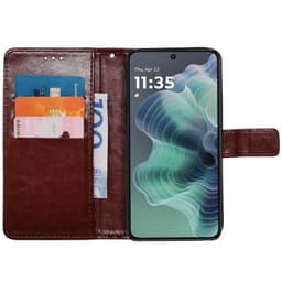 Wallet cover 3-kort Motorola G35 - Brun
