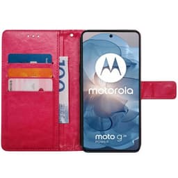 Lompakkokotelo 3-kortti Motorola Moto G24 - Vaaleanpunainen