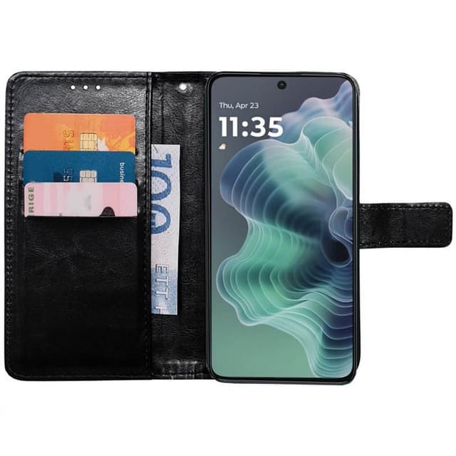 Plånboksfodral 3-kort Motorola G35 - Svart