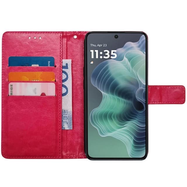 Plånboksfodral 3-kort Motorola G35 - Rosa