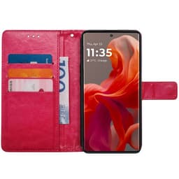 Lompakkokotelo 3-kortti Motorola Moto G85 - Vaaleanpunainen