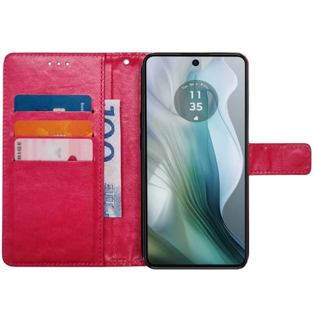 Plånboksfodral 3-kort Motorola Moto E14 - Rosa