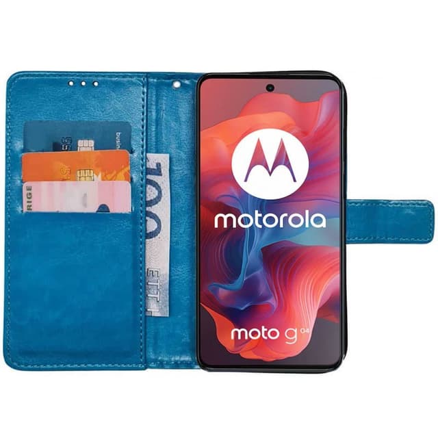 Wallet cover 3-kort Motorola Moto G04 - Lyseblå