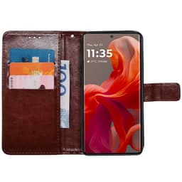 Plånboksfodral 3-kort Motorola Moto G85 - Brun