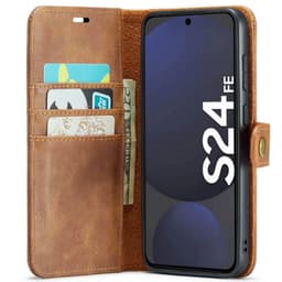 Mobil lommebok DG-Ming 2i1 Samsung Galaxy S24 FE - Brun