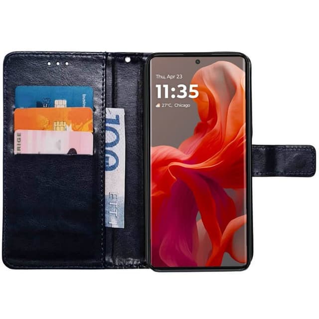 Plånboksfodral 3-kort Motorola Moto G85 - Mörkblå