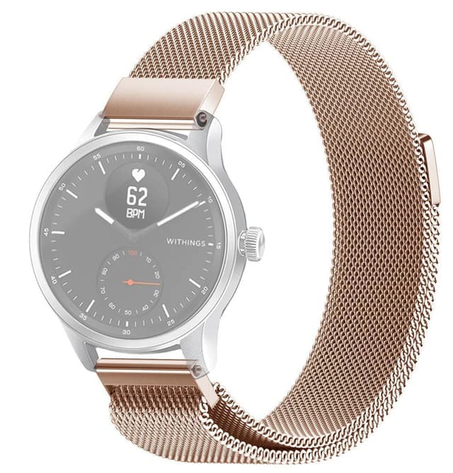 SKALO Milanese Loop to Withings ScanWatch 38mm - Ruusukulta
