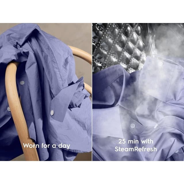 SteamRefresh– raikasta vaatteesi ja käytä niitä uudelleen,säästäen  jopa 96 % vettä*