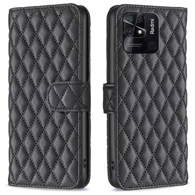 SKALO Xiaomi Redmi 10C BINFEN COLOR Quiltet Pung - Sort