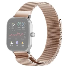 SKALO Milanese Loop til Amazfit Bip/Bip U/Bip U Pro/Bip S - Rosa guld