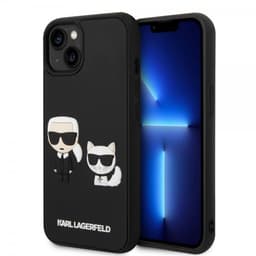 Karl Lagerfeld iPhone 14 Plus Cover 3D Rubber Karl & Choupette Sort