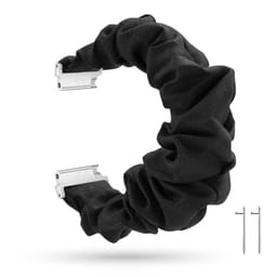 Klokkebånd i Scrunchie-stil Sort 20 mm