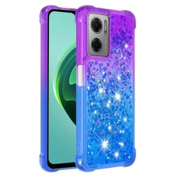 SKALO Xiaomi Redmi 10 5G Kvicksand Glitter Hjärtan TPU-skal - Lila-Blå