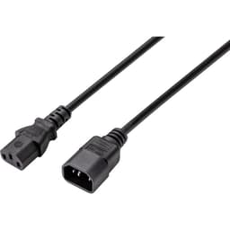 Basetech BT-2336891 IEC Kabelförlängning Svart 3.50 m