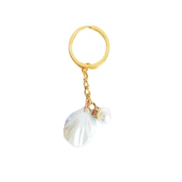 Pearl Shell Nyckelring Guld