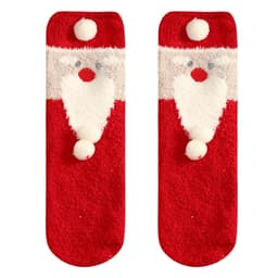Christmas Fuzzy Sokker for kvinner rød 25x8 cm
