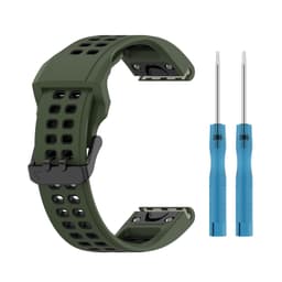 Kellon rannekoru Tummanvihreä 26 mm Garmin Fenix 7X/7X Solar/6X Sapphire/Fenix 3 HR/D2 Bravo/Descent MK1