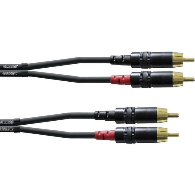 Cordial CFU 0,6 CC Audio Adapterkabel [2x RCA-hane - 2x