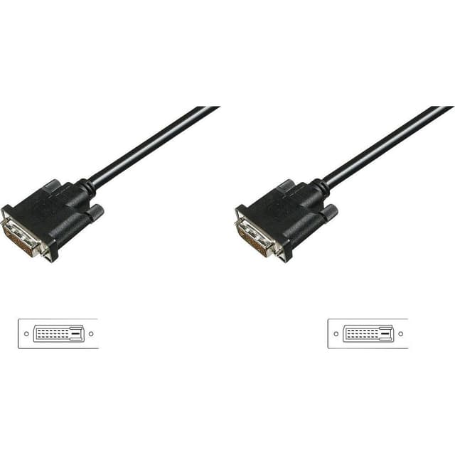 Digitus DVI Cable 2.00 m AK-320108-020-S Round, double
