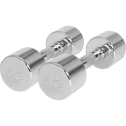 Gorilla Sports Dumbbells Chrome 2 x 5 kg