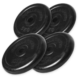 Gorilla Sports Vektskiver GUMMI Støpejern - 2x10kg 2x5kg