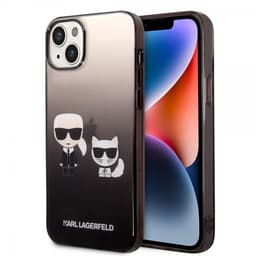 Karl Lagerfeld iPhone 14 Plus Deksel Karl & Choupette Gradient Svart