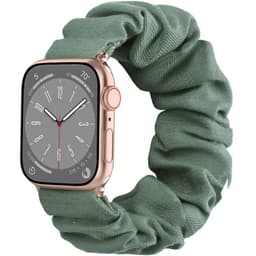 Scrunchie Elastisk armbånd Apple Watch 8 (45mm) - Pinegreen