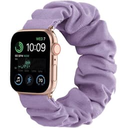 Scrunchie Elastisk armbånd Apple Watch SE 2022 (44mm) - Lavendel