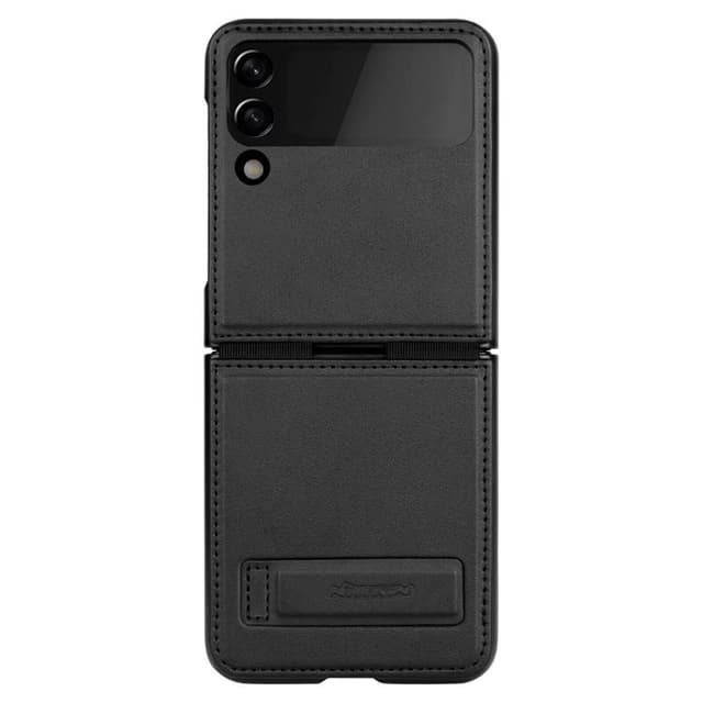 Nillkin Qin Vegansk Lær Deksel Samsung Galaxy Z Flip 4 - Sort