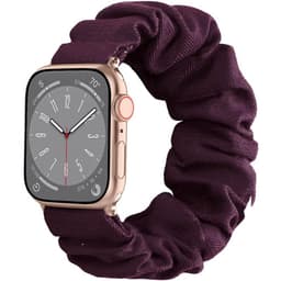 Scrunchie Elastisk armbånd Apple Watch 8 (41mm) - Vinrød