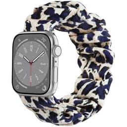 Scrunchie Elastisk armbånd Apple Watch 8 (45mm) - Leopard Blå