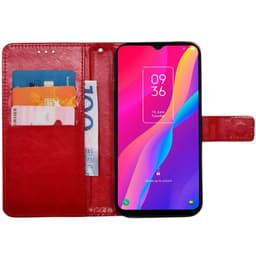 Wallet cover 3-kort TCL 30E - Rød