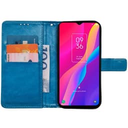 Wallet cover 3-kort TCL 30E - Lyseblå
