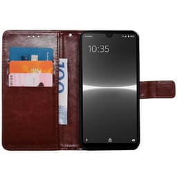 Mobil lommebok 3-kort Sony Xperia Ace 3 - Brun