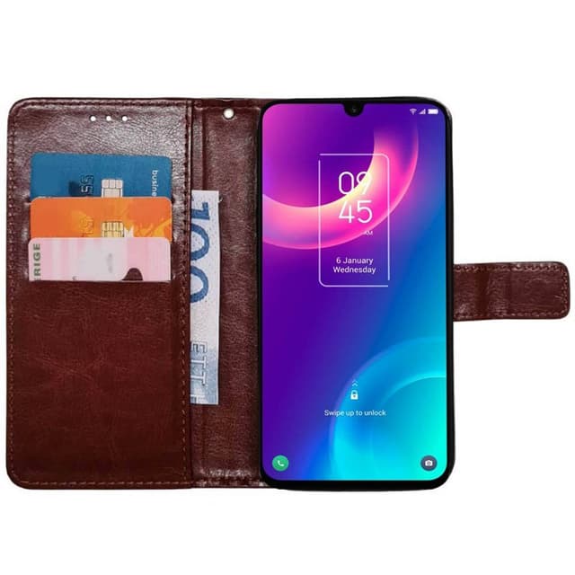 Wallet cover 3-kort TCL 30+ - Brun