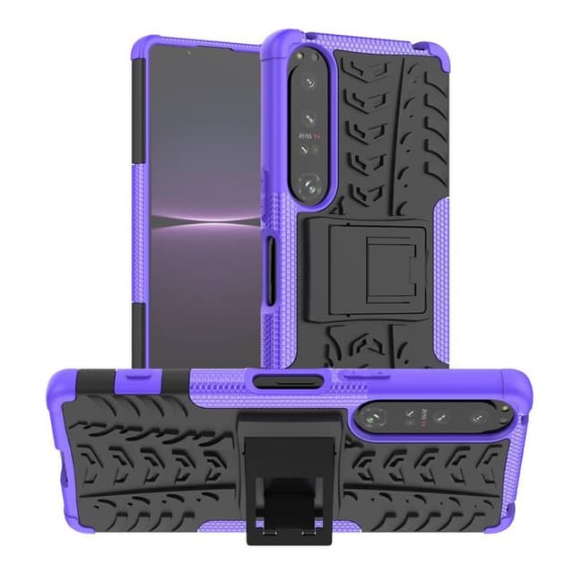 Iskunkestävä kuori jalustalla Sony Xperia 1 IV - Violetti