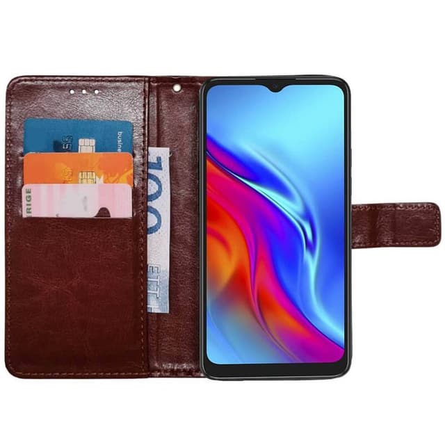 Wallet cover 3-kort TCL 20E - Brun