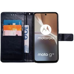 Mobil lommebok 3-kort Motorola Moto G32 - Mørkeblå