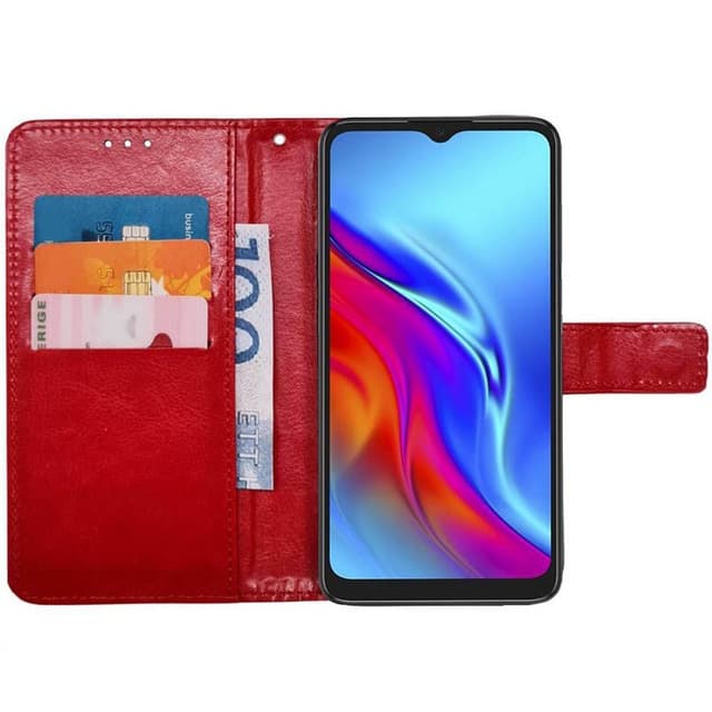 Wallet cover 3-kort TCL 20E - Rød
